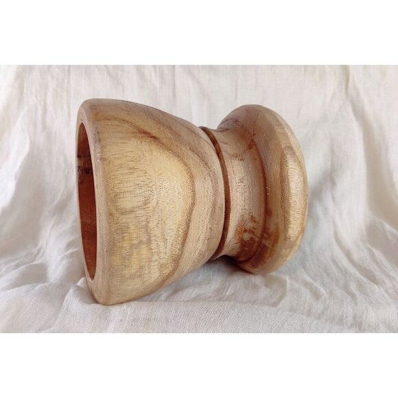 Culinary Corner Wooden Mortar Bowl Decorative Decor Kitchen 5" Tall - Picture 8 of 14